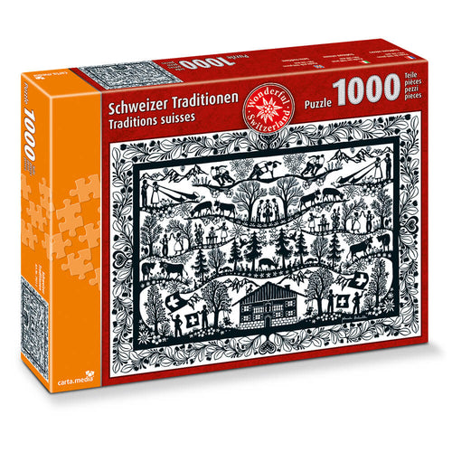 Puzzle “Tradizioni svizzere”, motivo a ritaglio