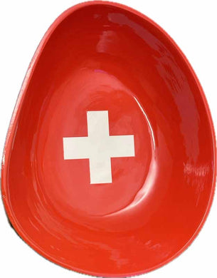 Bamboo bowl Swiss cross