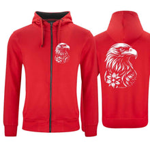 Carica l&#39;immagine nel visualizzatore di Gallery, Kapuzenjacke mit Steinadler, Rot, Brust und Rücken
