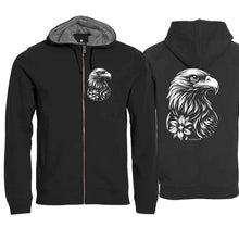 Carica l&#39;immagine nel visualizzatore di Gallery, Kapuzenjacke mit Steinadler, Schwarz, Brust und Rücken
