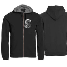 Carica l&#39;immagine nel visualizzatore di Gallery, Kapuzenjacke mit Steinadler, Schwarz, Brust
