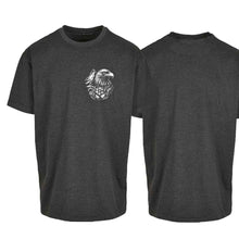 Carica l&#39;immagine nel visualizzatore di Gallery, Oversize T-Shirt Steinadler mit Matterhorn, Grau, Brust klein
