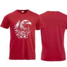 Lade das Bild in den Galerie-Viewer, T-Shirt mit Adler und Matterhorn, Rot, Brust gross
