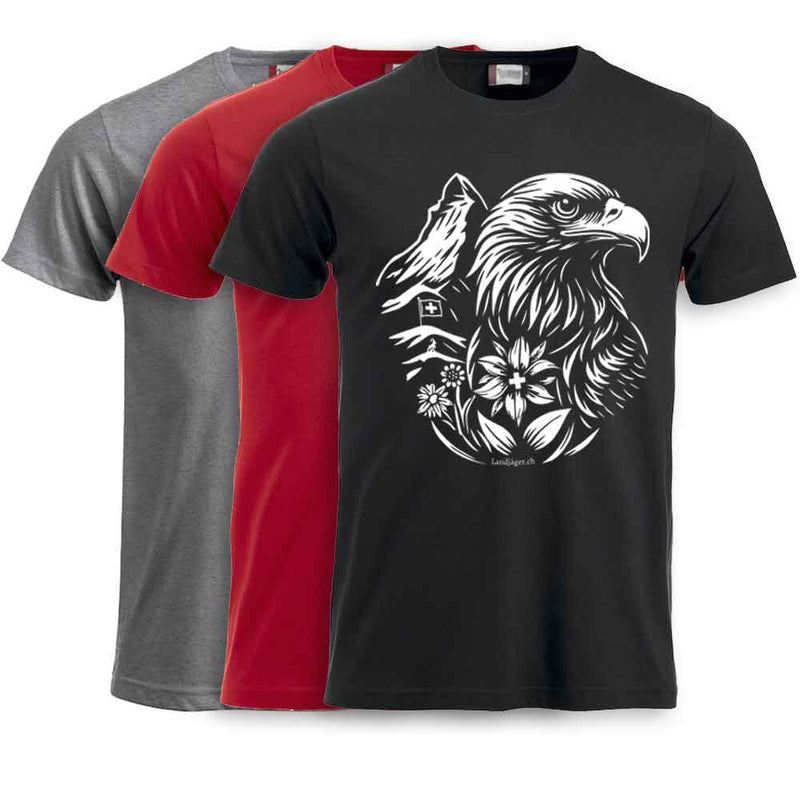 T-Shirt mit Adler und Matterhorn