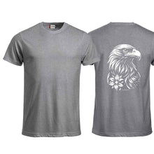 Lade das Bild in den Galerie-Viewer, T-Shirt Adler, Grau, Rücken gross
