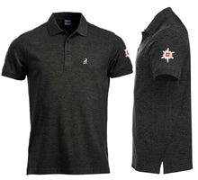 Carica l&#39;immagine nel visualizzatore di Gallery, Polo Anthrazit Meliert mit Logo und Edelweiss
