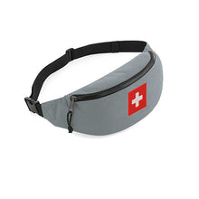 Carica l&#39;immagine nel visualizzatore di Gallery, Bauchtasche Grau mit Schweizerkreuz
