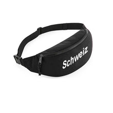 Carica l&#39;immagine nel visualizzatore di Gallery, Bauchtasche Schwarz mit Text Schweiz
