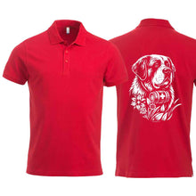 Lade das Bild in den Galerie-Viewer, Polo Bernhardiner, Rot, Rücken gross
