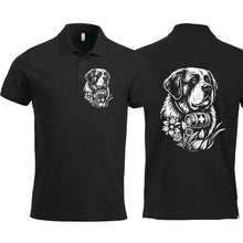 Lade das Bild in den Galerie-Viewer, Polo Bernhardiner, Schwarz, Brust klein &amp; Rücken gross
