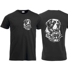 Lade das Bild in den Galerie-Viewer, Bernhardiner-T-Shirt, Schearz, Brust klein &amp; Rücken gross
