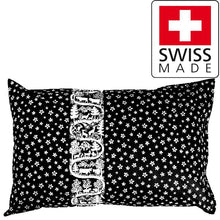 Load image into Gallery viewer, Bettwäsche Kissen Schwarz Scherenschnitt Swiss Made
