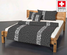 Carica l&#39;immagine nel visualizzatore di Gallery, Bettwaesche Swiss made Duvet Scherenschnitt Schwarz
