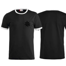 Load image into Gallery viewer, Bicolor T-shirt Edelweiss, Black Edition, Edelweiss chest 
