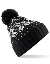 Lade das Bild in den Galerie-Viewer, Fair Isle Snowstar® Beanie Schwarz
