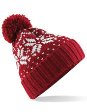 Lade das Bild in den Galerie-Viewer, Fair Isle Snowstar® Beanie Rot
