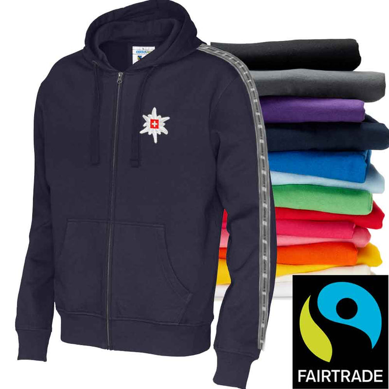 Kapuzenjacke in 14 Farben, Fairtrade