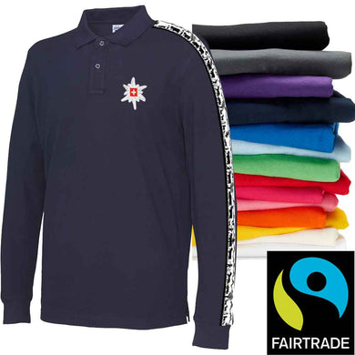 Polo long sleeve men organic fair