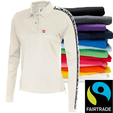 Polo long sleeve ladies organic fair