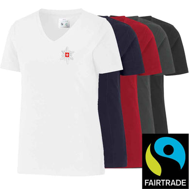 T-shirt stretch col V pour femmes Bio-Fair