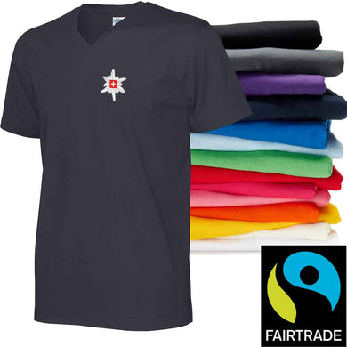 T-shirt men's V-neck organic fair trade