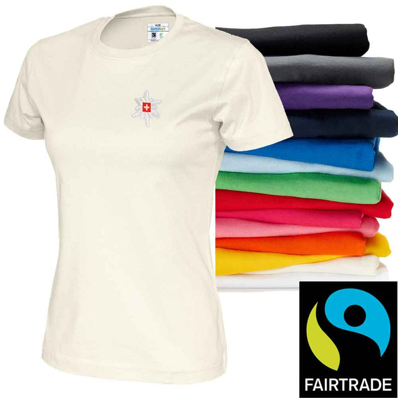 Damen T-Shirt in 14 Farben, Bio Baumwolle und Fairtrade Zertifiziert