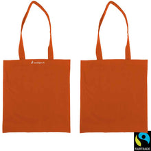 Load image into Gallery viewer, Baumwoll Tasche mit langen Henkel Orange
