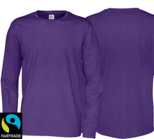 Lade das Bild in den Galerie-Viewer, Herren T-Shirt Langarm Violette, Fairtrade Zertifiziert.
