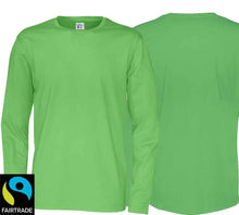 Lade das Bild in den Galerie-Viewer, Herren T-Shirt Langarm Grün, Fairtrade Zertifiziert.
