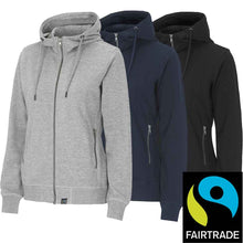 Load image into Gallery viewer, Kapuzenjacke Damen in schwerer Qualität in 3 Farben, Fairtrade
