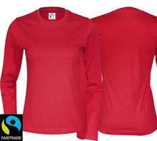 Load image into Gallery viewer, T-shirt ladies long sleeve organic fair
