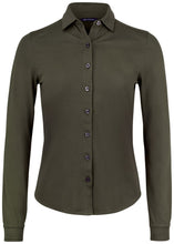 Load image into Gallery viewer, Damen Advantage Bluse Dunkel grün vorne
