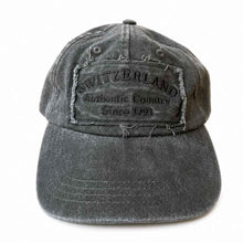 Carica l'immagine nel visualizzatore di Gallery, Cappellino Swiss grigio scuro in stile vintage
