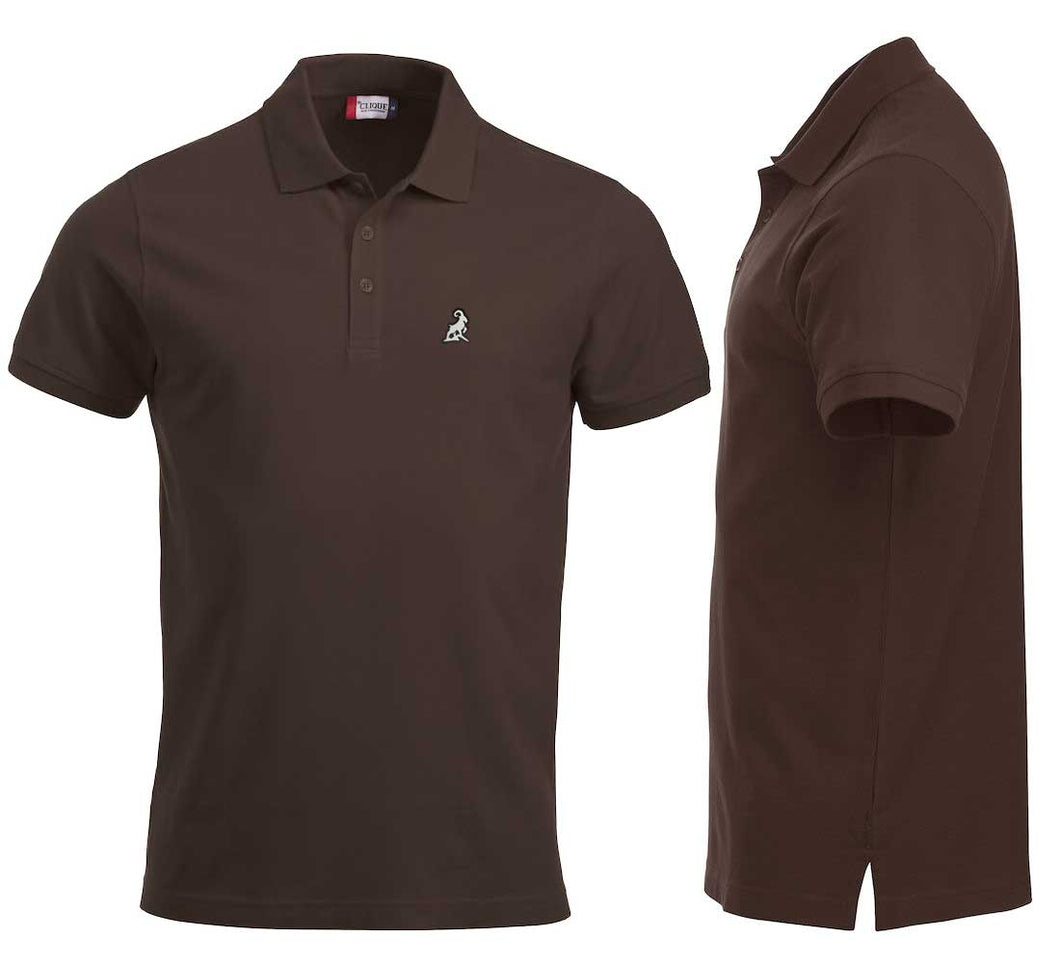 Polo Dunkelmocca mit Logo