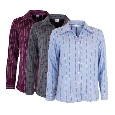 Edelweiss Bluse mit Kragen Langarm 100% Baumwolle