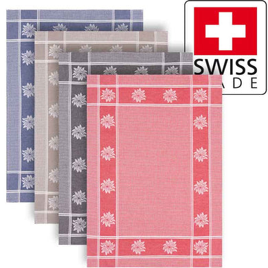 Edelweiss border waffle towel