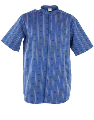 Edelweiss Hemd Stehkragen Kurzarm 100% Baumwolle