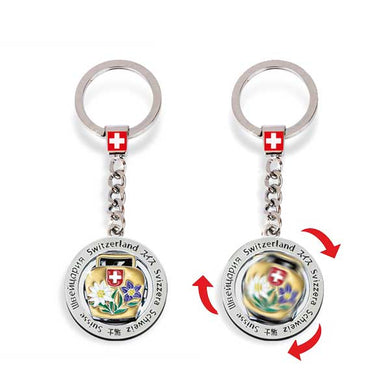 Key ring (rotating) Edelweiss & gentian