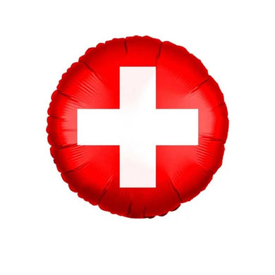 Foil balloon Swiss cross 38cm