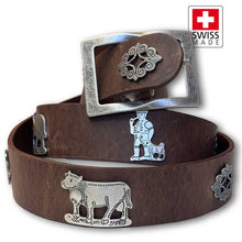 Load image into Gallery viewer, Leather belt &quot;Appenzell&quot; Swiss Made
