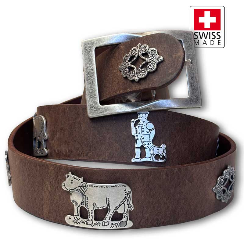 Leather belt "Appenzell" Swiss Made