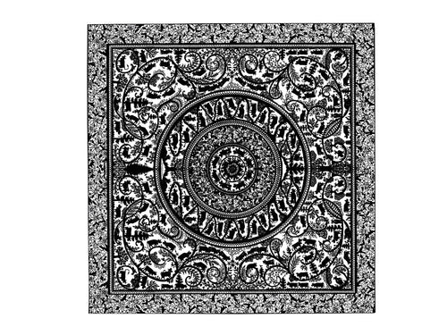 Sciarpa Silhouette 85x85cm