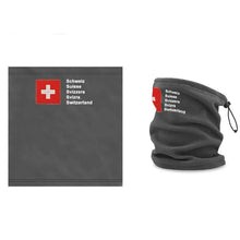 Carica l&#39;immagine nel visualizzatore di Gallery, Halswärmer / Nackenwärmer in Grau, Schweizer Pass Design
