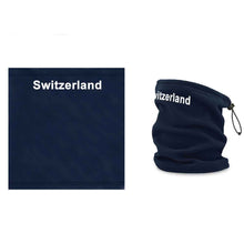 Carica l&#39;immagine nel visualizzatore di Gallery, Halswärmer / Nackenwärmer in Navy, Text Switzerland
