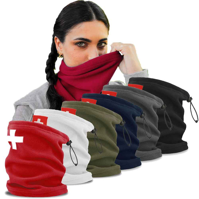 Halswärmer / Nackenwärmer in 6 Farben mit Schweizerkreuz