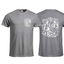 Lade das Bild in den Galerie-Viewer, T-Shirt Heidi &amp; Peter, Grau, Vorne gross &amp; hinten

