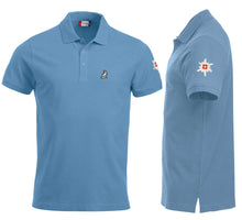 Load image into Gallery viewer, Hellblaues Polo mit Logo und Edelweiss
