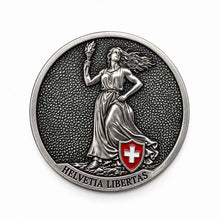 Load image into Gallery viewer, Helvetia Magnet mit Schweizer Wappen
