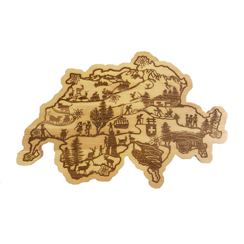 Tavola di legno SWISS MAP