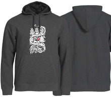 Load image into Gallery viewer, Hoodie Anthrazit Meliert mit Scherenschnitt
